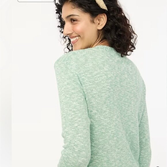 J. CREW Factory Women's green Crewneck Beach Pullover Sweater - L - Picture 2 of 10